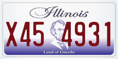 IL license plate X454931