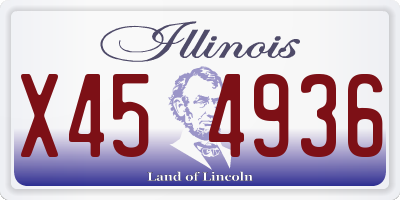 IL license plate X454936