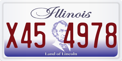 IL license plate X454978