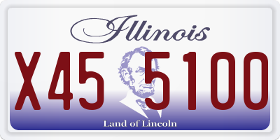 IL license plate X455100
