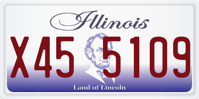 IL license plate X455109