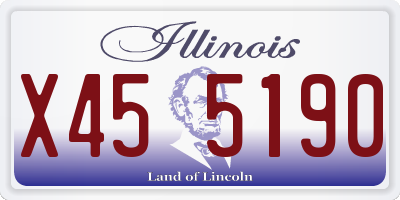 IL license plate X455190
