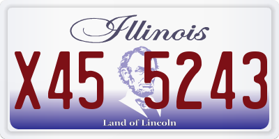 IL license plate X455243