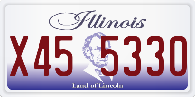 IL license plate X455330