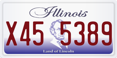 IL license plate X455389