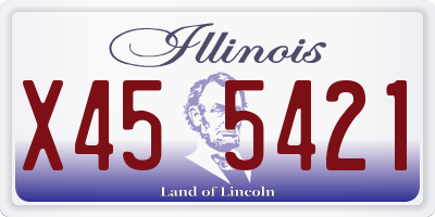 IL license plate X455421