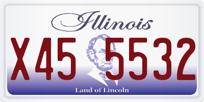 IL license plate X455532