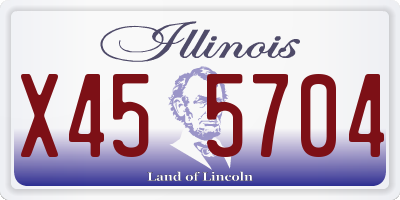 IL license plate X455704
