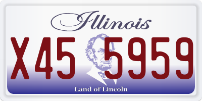 IL license plate X455959