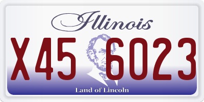 IL license plate X456023
