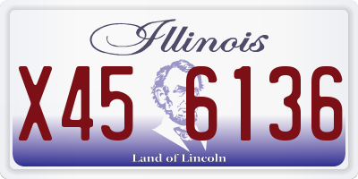 IL license plate X456136