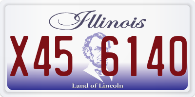 IL license plate X456140