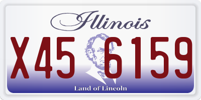 IL license plate X456159