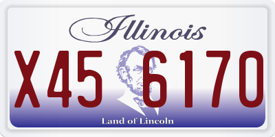 IL license plate X456170