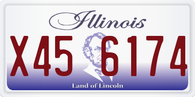 IL license plate X456174