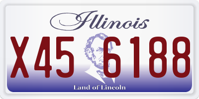 IL license plate X456188