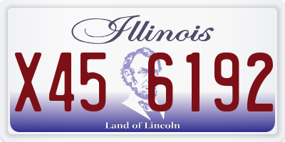 IL license plate X456192