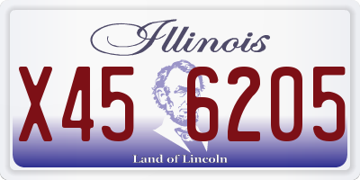 IL license plate X456205