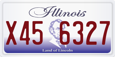 IL license plate X456327