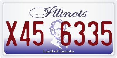 IL license plate X456335