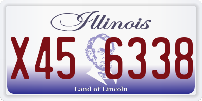 IL license plate X456338
