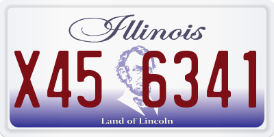 IL license plate X456341