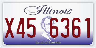 IL license plate X456361