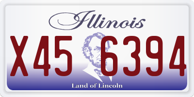 IL license plate X456394