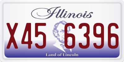 IL license plate X456396