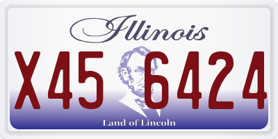 IL license plate X456424