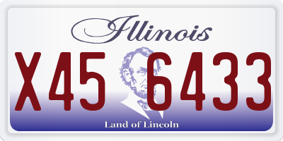 IL license plate X456433