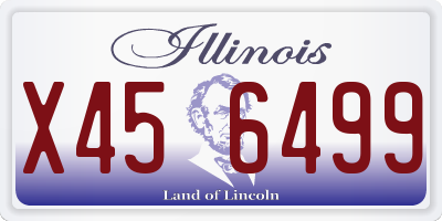 IL license plate X456499