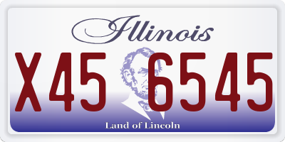 IL license plate X456545
