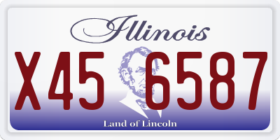 IL license plate X456587