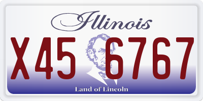 IL license plate X456767