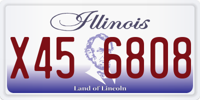IL license plate X456808