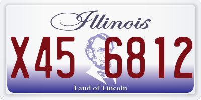 IL license plate X456812