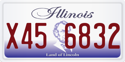 IL license plate X456832