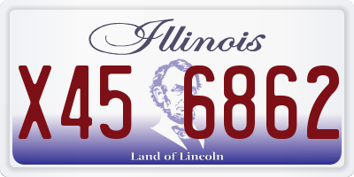 IL license plate X456862