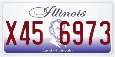 IL license plate X456973