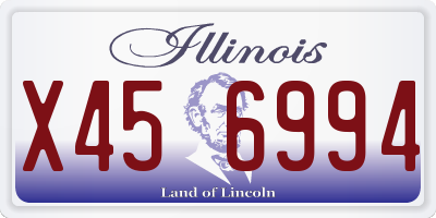 IL license plate X456994