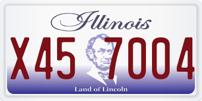 IL license plate X457004
