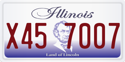 IL license plate X457007