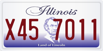 IL license plate X457011