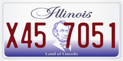 IL license plate X457051