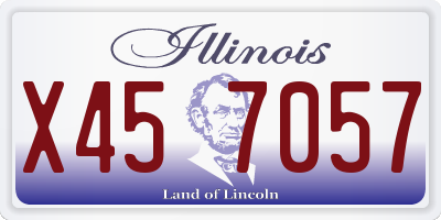 IL license plate X457057