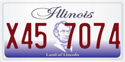 IL license plate X457074