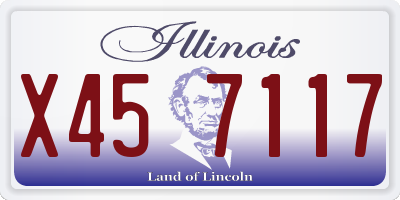 IL license plate X457117