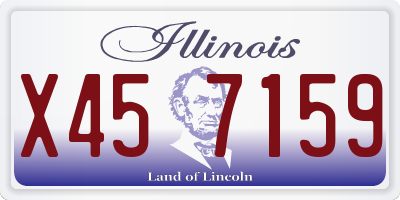 IL license plate X457159