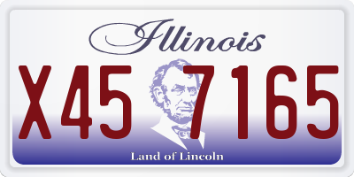 IL license plate X457165